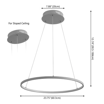 Brice Modern Contemporary Iron Integrated LED Pendant